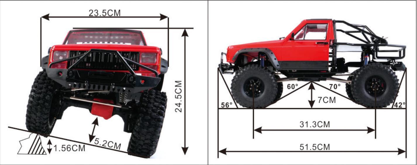 액싱 RC 크롤러, 체로키 락 크롤러 RTR, 313m - Running Gear In A Car 리뷰 및 가격
