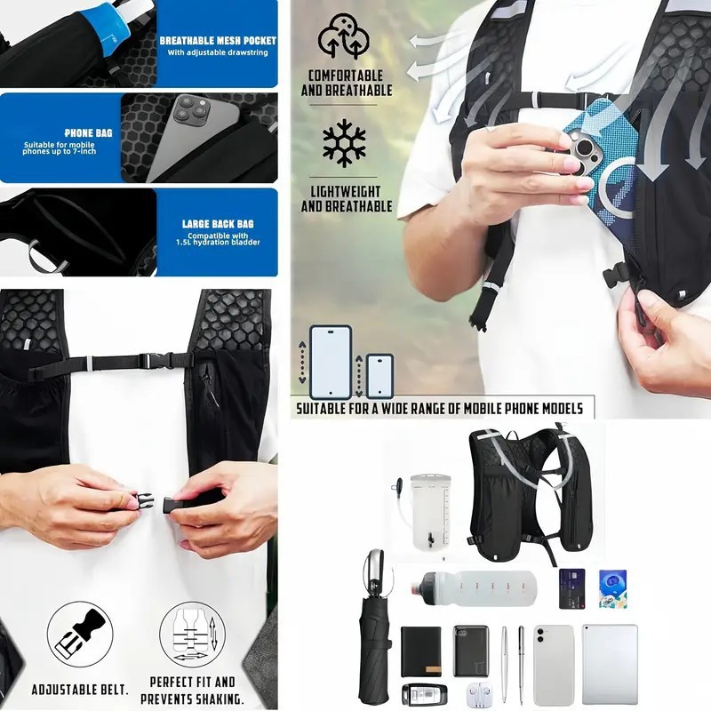 유니섹스 러닝 조끼 방수 통기성 하이킹 사이클링 트레일 - Running Hydration Vest 리뷰 및 가격